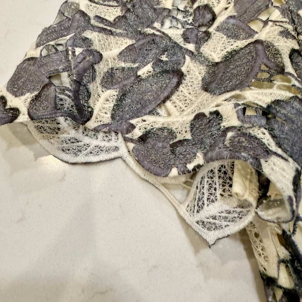 EUC Tory Burch Ian Guipure Lace Top – Size 10 - Picture 5 of 10